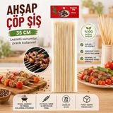 TeknoKapsül Ahşap Çöp Şiş 35CM 46PCS