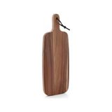 TeknoKapsül Akasya Ahşap Servis Tepsisi (45X15 Cm) | Uzun ve Ince Doğal Ahşap Sunumluk | Fincan, Bıçak, Baget Ekmek, Meze ve Şarküteri Tabağı (2 cm Kalınlık) - Kestane Akaju - Option-1