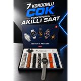 TeknoKapsül Akıllı Saat 7 Kordonlu Yeni Nesil Arama Cevaplayan Çok Fonksiyonlu LS-UCZ8KORDONLUW4SAAT1-1-3434