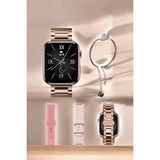 TeknoKapsül Akıllı Saat Bileklik Hediyeli Uzun Pil Ömrü Gps Takibi - Altın - Siyah - 35 - 48 mm - Belirtilmemiş