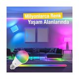 TeknoKapsül Akıllı Wifi LED Ampul Rgb Çok Renkli Tuya ve Smart Life Uygulama Destekli (9W 2700K-6500K Ayarlanabilir)