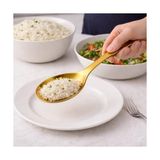 TeknoKapsül Altın Renk Paslanmaz Çelik Kaşık, Modern ve Lüks Tasarım, Ergonomik Tutuş, Dayanıklı Çelik Yapı, Şık Sunumlar, Sofra Servisi, Restoran ve Günlük Kullanım Için Premium Kalite