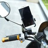 TeknoKapsül Alüminyum Bisiklet ve Scooter Telefon Tutucu, 360° Dönebilir, Ayarlanabilir, Metal Malzeme, Siyah - Option-1 - 000-Siyah
