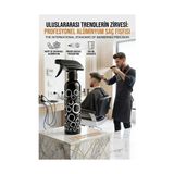 TeknoKapsül Alüminyum Metal Berber Kuaför Su Spreyi Şişesi Profesyonel Saç Fısfısı 300 ml 723020