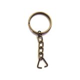 TeknoKapsül Anahtarlık Halkası, Halka + Zincir + Üçgen, 24mm, Antik, 1000 Adet MP-TK-TK-CNT-4412536464AP