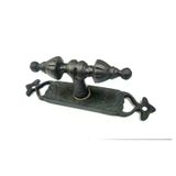 TeknoKapsül Antika Tarz Dekoratif Pirinç Burma Pencere Kolu - 152x32 mm, Oksit Kapı Hırdavatı AB2-AKYI-028856
