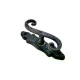 TeknoKapsül Antika Tarz Dekoratif Pirinç Kıvrık Pencere Kolu - 130x33 mm, Oksit Kapı Hırdavatı AB2-AKYI-028855