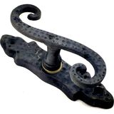 TeknoKapsül Antika Tarz Dekoratif Pirinç Kıvrık Pencere Kolu - 130X33 Mm, Oksit - Seçenek