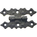 TeknoKapsül Antika Tarz Dekoratif Pirinç Yıldız Menteşe - 63X36 Mm, Oksit - Seçenek