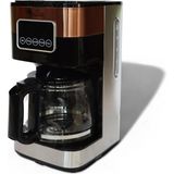 TeknoKapsül Any Morning SH21615S LCD Dokunmatik Kontrol Panelli Aroma ve Zaman Ayarlı Programlanabilir Filtre Kahve Makinesi Bakır