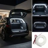 TeknoKapsül Araba Otomobil Ön Arka Bagaj Içi Aydınlatma Neon LED Şerit Kayar Modlu 12V 4 Metre Beyaz