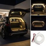 TeknoKapsül Araba Otomobil Ön Arka Bagaj Içi Aydınlatma Neon LED Şerit Kayar Modlu 12V 4 Metre Sarı
