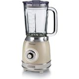 TeknoKapsül Ariete Vintage Cam Blender Bej 0583/03-1,5 Litre Kapasiteli Cam Sürahi, 4 Hız Kademesi, Pulse Özelliği ve Buz Kırma Fonksiyonu, 4 Paslanmaz Çelik Bıçak ile Güçlü Performans