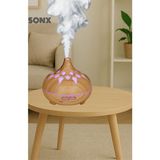 TeknoKapsül Aroma Difüzör Gece Işığı 7 LED Desenli Nemlendirici Kumandalı Buhar Makinesi 550 ml
