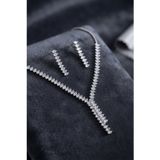 TeknoKapsül Arpa Zirkon Taşlı Su Yolu Kolye ve Küpe Set LS-6A56073DF59E7864470AE8D2-0808