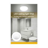 TeknoKapsül Artos 15W LED Beyaz Tavan Duvar Lambası IP65 Su Geçirmez | Beyaz Işık 6500K | 1500 Lümen | 220V | Banyo Bahçe Balkon Için Dış Mekan Aydınlatma | 120W Ampul Eşdeğeri