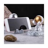 TeknoKapsül Astronot Telefon Tutucu Astronot Şekil Uzay Adamı Heykeli Masaüstü Telefon Braketi Masaüstü Süs Ev