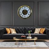 TeknoKapsül Aurelius Gold 60 Cm Çarklı Duvar Saati YTC-6056G
