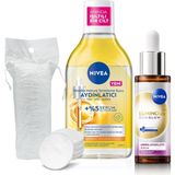 TeknoKapsül Aydınlatıcı Bakım Seti, Makyaj Temizleme Suyu 400ML LUMINOUS630 Skin Glow 30ML,PAMUK Hediy