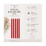 TeknoKapsül Balmumu Mum Dilek Mumu Doğal Petek Ince Uzun Parti Nişan Düğün Ritüel Doğum Günü Mum 15 Adet Beeswax Candle (Kırmızı)