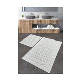 TeknoKapsül Bambi Ekru 2li Set Banyo Halısı Yıkanabilir, Kaymaz Taban - -50 C