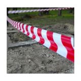 TeknoKapsül Bant Evi Emniyet Şeridi 65MM x 500MT Kırmızı Beyaz Ikaz Şeridi, Güvenlik Ikaz Bandı 6,5cm