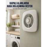 TeknoKapsül Banyo Wc Mutfak Aspiratörü 16 W 120 mm Havalandırma ve Hava Tahliye Fanı