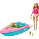 TeknoKapsül Barbie Bebek ve Teknesi Barbie Bebek ve Teknesi, Oyuncak Köpek ve Aksesuarlar Ile Suda Yüzer, 3-7 Yaş Arası Için GRG30 GRG30