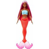 TeknoKapsül Barbie Dreamtopia Deniz Kızı Bebekler - Kırmızı Kuyruk Beyaz Taç