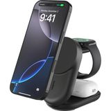 TeknoKapsül Belkin Ultracharge Magsafe Uyumlu 3’ü 1 Arada Qi2 25W Kablosuz Şarj Cihazı, iPhone 16, Apple Watch, Airpods, Pixelsnap, Dönüştürülebilir Masaüstü Standı, 45W Adaptör, Siyah