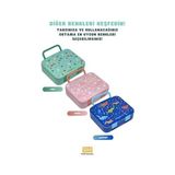 TeknoKapsül Bento 1000ML Lunchbox Tek Katlı 3 Bölmeli Kulplu Abs Plastik Çocuk Sefer Tası Yemek Kutusu (Lacivert) - Kestane Akaju - Option-1