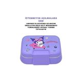 TeknoKapsül Bento 1030ML Lunchbox Lisanslı Tek Katlı 2 Bölmeli Paslanmaz Çelik Sefer Tası Yemek Kutu (Mor1) - Kestane Akaju - Option-1