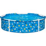 TeknoKapsül Bestway Evcil Hayvanlar Için Çerçeveli Havuz Patisi, Çap 122 x 30,5 Cm, 292 L, 3 Katmanlı Tritech Malzeme, Korozyon Koruması, Yapışmaz Kaplama, Eğlenceli Tasarım, Kolay Kurulum, Tahliye Vanası, Onarım