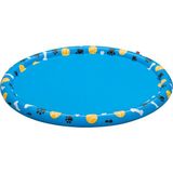 TeknoKapsül Bestway Evcil Hayvanlar Için Pati Su Matı, Çap 147 Cm, Kaymaz Yüzey, Su Fıskiyesi, Bahçe Hortumu Bağlantısı, Dayanıklı Pvc, Onarım Yamaları Dahil