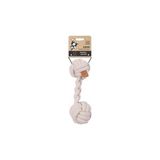 TeknoKapsül Beyaz Duo Ball Örgü Köpek Oyuncağı 28 cm