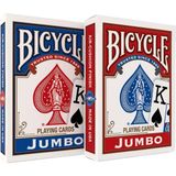 TeknoKapsül Bicycle Rider Back Intl. Jumbo Endeks Oyun Kartları, Ikili Paket, Kırmızı & Mavi