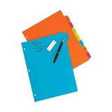 TeknoKapsül Big Tab 21210 Ayırma Sayfası, Sağlam Plastikten, 8 Kayıt Kartı, Çok Renkli, 3 Set