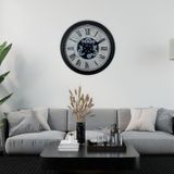TeknoKapsül Black Atlas Series 60 Cm Çarklı Duvar Saati YTC-6057B