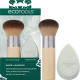 TeknoKapsül Blend + Blur Makyaj Fırçası ve Sünger Duo, Makyaj Blender Sünger ve Fondöten Fırçası, Sıvı ve Krem Makyaj, Bulut Cildi, Çevre Dostu, Lateks Içermez, Zulüm Içermez, & Vegan, 2 Adet - Option-1