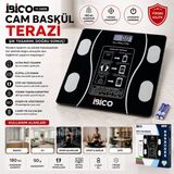 TeknoKapsül Bluetooth - Vücut Analizli Dijital Baskül Terazi Tartı 180KG/50G Yağ - Su - Kas Oran - Bmı İ11-023 - 1BW-Beyaz