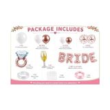 TeknoKapsül Bride To Be Bekarlığa Veda Parti Süsü Seti, Rose Gold Folyo Balonlu Gelin Partisi Dekorasyon Seti, Konfeti Balon ve Yüzük Balon Dahil - Rose - Gold