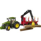TeknoKapsül Bruder BR03154 John Deere 7r 350 Traktör ve Kütük Taşıyan Römork