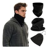 TeknoKapsül BUFFER® Çok Fonksiyonlu Siyah Unisex Terletmez Kumaş İpli Polar Bere Boyunluk YTL93YT2168