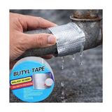 TeknoKapsül Butyl Tape Su Geçirmez Yalıtım Bandı Güçlü Yapışkanlı Alüminyum Kaplı Çatı Oluk Boru Tamir Bandı Sı