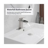 TeknoKapsül Bwe Şelale Banyo Bataryası Fırçalanmış Nikel Açılır Tahliye Durdurucu Montaj Tedarik Hattı Lavab