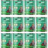 TeknoKapsül Bypet Yetişkin Kediler Için Kuzu Etli Konserve Yaş Mama 415 gr x 12 Adet