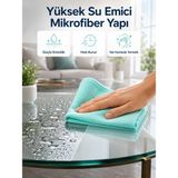 TeknoKapsül Cam Ayna ve Parlak Yüzeyler Için Mikrofiber Temizlik Bezi Leke ve Iz Bırakmaz -