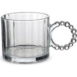 TeknoKapsül Cam Boncuk Kulplu Bardak Seti – 250 ml Koyu Kupa Bardak, Çay Kahve Su Meşrubat Için Şık ve Dayanıklı Tasarım - Option-1 - 0 - Siyah