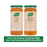 TeknoKapsül Cam Kavanoz Tavuk Suyu 480ML X1 + Cam Kavanoz Kemik Ilik Suyu 480ML X1