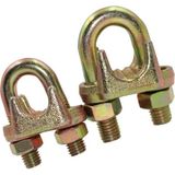 TeknoKapsül Çelik Halat Kelepçesi, 12MM A Tipi, Sarı Galvaniz Kaplama, 2'li Set - Option-1 - 0 - Siyah - 1 Adet